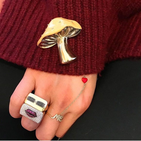 Alison Lou Jewelry - Alison Lou x Staud Shroom Family Brooch